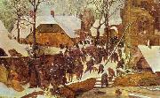 Pieter Bruegel the Elder Adoration of the Magi in Winter Landscape oil painting